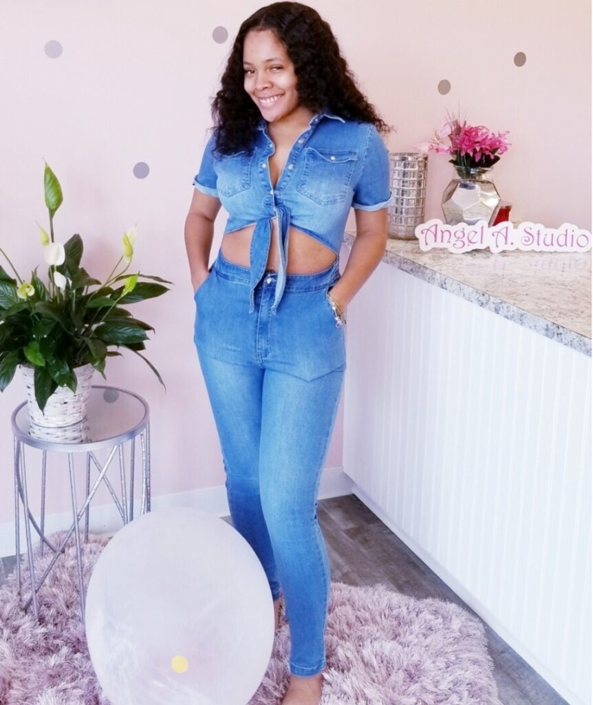 Denim Tie Jumpsuit